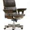 CM-B63BSmid back office chair seat cover leather executive office chair wooden chair
