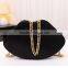 Factory price solid color lips pattern tactical pu chain shoulder bag