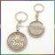 popular good quality round metal key ring keychain keyring