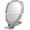 Single side foldable portable handheld makeup hollywood mirror