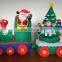 DJ-XT-34 christmas inflatable santa claus drving train with christmas tree stand animal