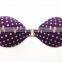 Girls In Pushup Dot Bra Cup Strapless Fabric Sponge Bra With Dotted