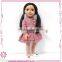 Fashion Plastic Vinyl half cloth body doll toys , PVC vinyl doll for girls
