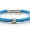 2015 new fashion real leather braided bracelet for woman