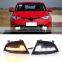 Car LED Driving Daytime Running Light DRL With Turning Signal Front Bumber Fog Lamp For MG GT 2014 2015
