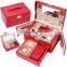 leather jewellery box,safe jewellery box with lock and drawer,fancy jewellery gift box