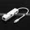 USB 3.1 Type C to Multiple 3 Ports USB 3.0 Hub with Ethernet Network LAN Adapter
