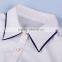 Contrast color office uniform design ladies new design fashion top