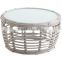 New Design Patio Furniture PE Rattan Round Sun Bed Chaise Lounge Sofa Bed