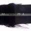 new style fashion winter ladies and women black feather elastic wide waistbelt for down coat