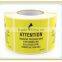 Yellow Cleanroom Antistatic Caution/Warning Tape