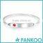 925 sterling silver Medical Alert ID Tag Bangle Bracelet