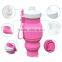 Portable Silicone Folding Water Bottle Outdoor Hiking Riding Camping Water Container