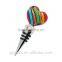 Heart Shape Murano Glass Red Wine Stopper