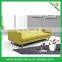 modern convertible simplistic linen futon bed, yellow