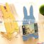 Good design universal wooden cute rabbit cell phone holder desktop stander bracket