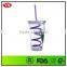 16oz Bpa Free Wholesale Plastic Custom Printed Mugs With Curly Straw