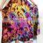 vintage thai retro HIPPIE BOHO thai art Tie Dye handmade maxi long wide skirts patchwork reverse dress