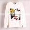 Black White Print Hoodies Women Loose Sweatshirts Pullovers Top Jumper