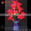 high 90CM artificial led lily branch flower vase lights for table wedding decoration