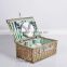 handmade willow picnic basket for 4 person from China wholesale