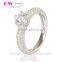 New Model Wedding Silver S925 Cheap Italian Rings With Clear Cz