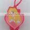 2016 Beautiful Girl Cartoon Silicone Key Holder Gift Party Favors-pink