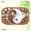 home decorating round printed painted mdf wood clock