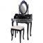 Black French Mirror Dressing Table
