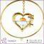 High Quality 24K gold plated heart ornaments for wedding gifts