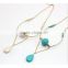 Fashion turquoise bar necklace gemstone necklace