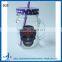 halloween style cold water drinking glass jar with customised decal and straw