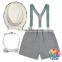 Hot Fashion Boys Bow Tie And Suspenders Shorts Set Baby Clothes Set With Caps Wholesale Boys Gentleman Outfits