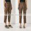 nice design mid-rise printed straight fashion trousers for women