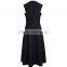 guangzhou wholesale good design best sale latest fashion black sleeveless elegant women smart casual dress 2017
