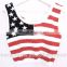 Womens American Flag Crop Top Tee Sublimation Printed USA Flag Cropped Sleeveless T Shirts China Clothing Manufacturer
