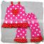 High Quality 2 Pieces Baby Girl Clothes Polka Dots Red Sleeveless Top Ruffle Pants Set Casual Outfit