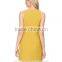 Slim fit sleeveless wrap front summer dress for woman dress 2016