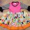 wholesale cute children boutique dress for fall little gril red ruffle dress