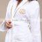Kimono Collar Velvet White Egyptian Terry Cotton Bathrobe