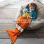 Softtextile 100%Polyester Baby Knitted Fleece Mermaid Tail Blanket