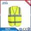 100% Polyester horse riding reflective safety high visibility yellow CE vest
