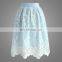 Lolita Fairy Lace Embroidered Pleated Light Blue Mini Skirt