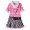 School Girl Skirt, Toddler Girl Beautees Mock- Layered Plaid Skirt Dress with Crossbody Purse
