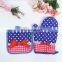 Hot Sale High Quality 100% Cotton Kitchen Oven Gloves With Oven Mat