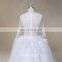 long sleeve high neck lace new ruffle wedding dress