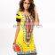 Sexy Women's Traditional African Print Dashiki Bodycon Dress Short Sleeve Dress Cotton Cetak Dashiki Dress