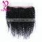 Wholesale Unprocessed Virgin Brazilian Kinky Curly Hair 360 Lace Frontal Closure Curly Kinky Hair Weave with baby hair