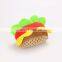 Pet toy hamburg shape plush toy dog chew cat teasing toy