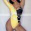 Geometric Print One Piece Swimsuit Female Single Shoulder Bikini 2020 Bathing Suits Swimwear Women Bodycon Bodysuit monokini New